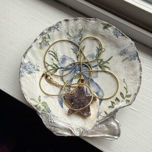 Amethyst Star Pendant Gold Necklace